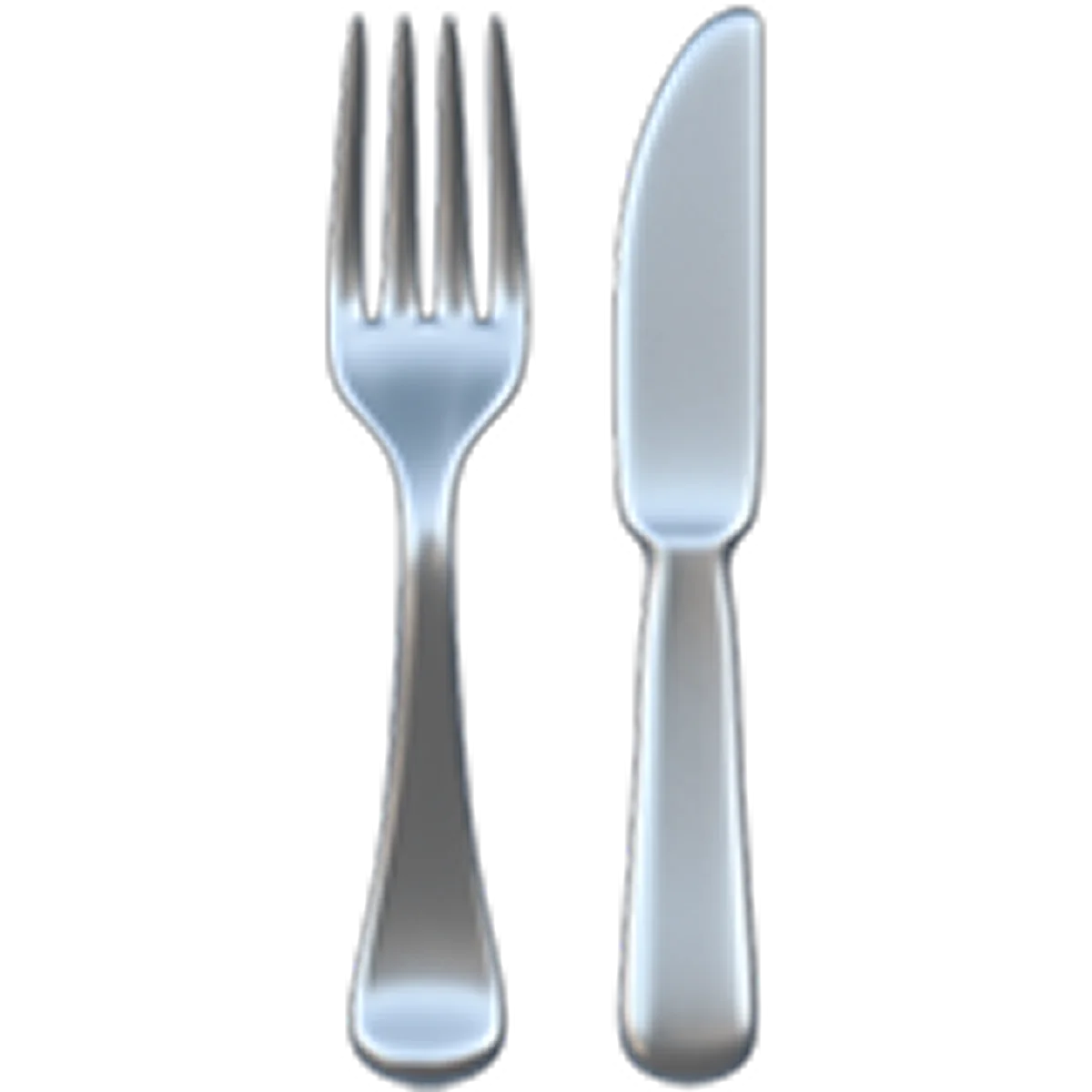 Silver Fork and Knife Free PNG