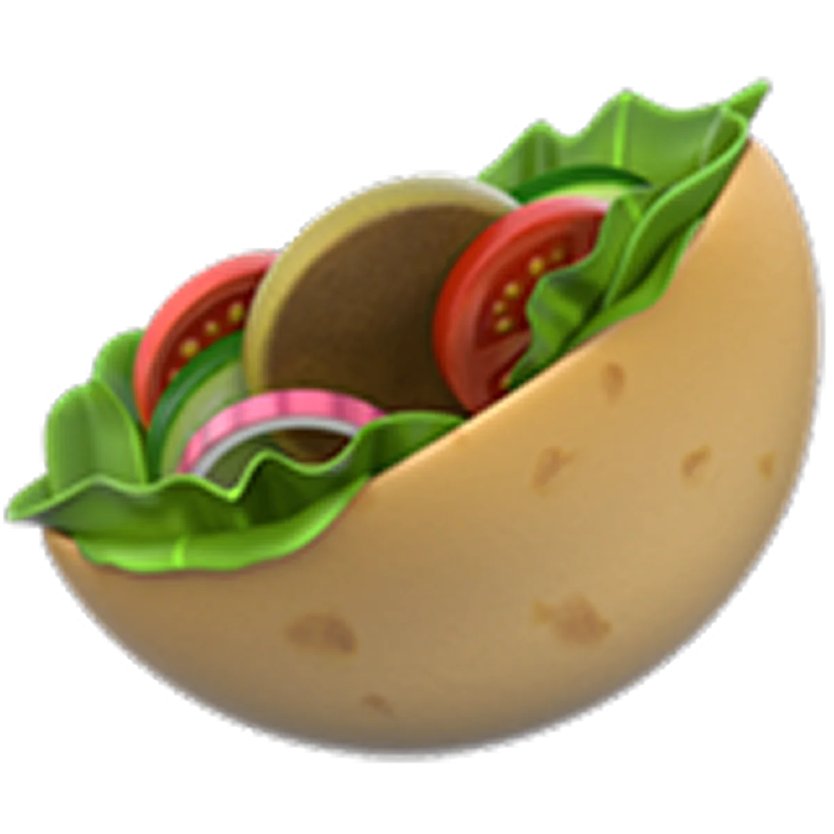 3D Taco with Lettuce and Tomato | Free PNG