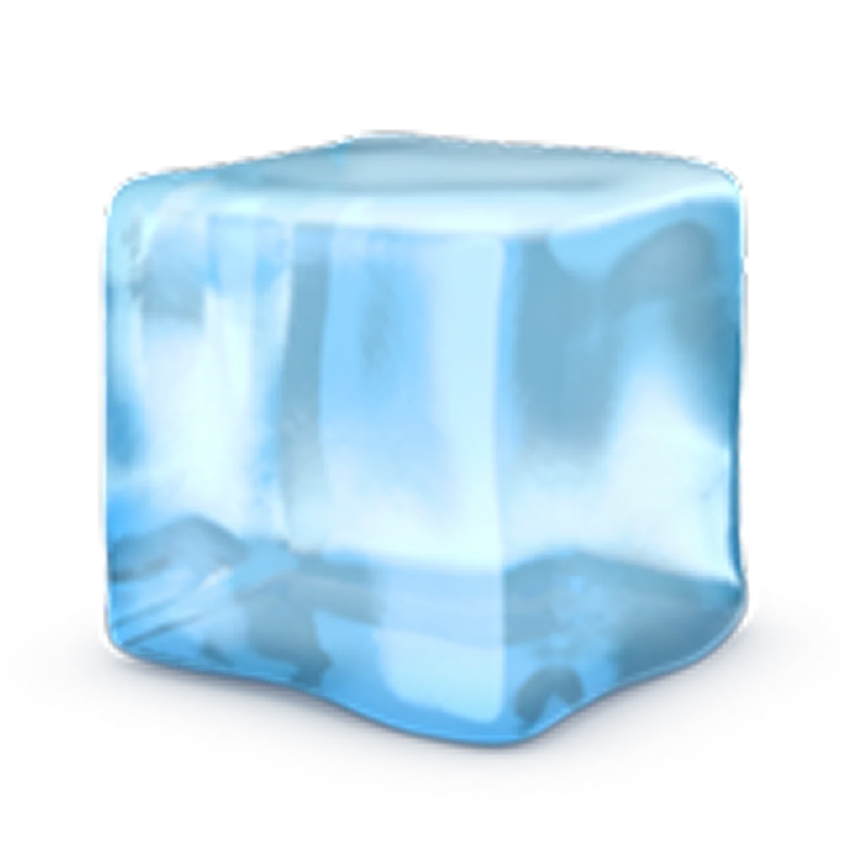 Translucent Blue Ice Cube Free PNG