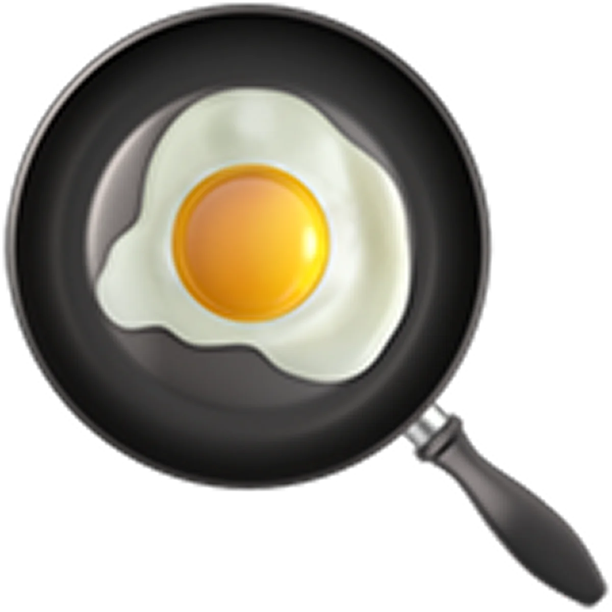 Fried Egg in a Black Pan Free PNG
