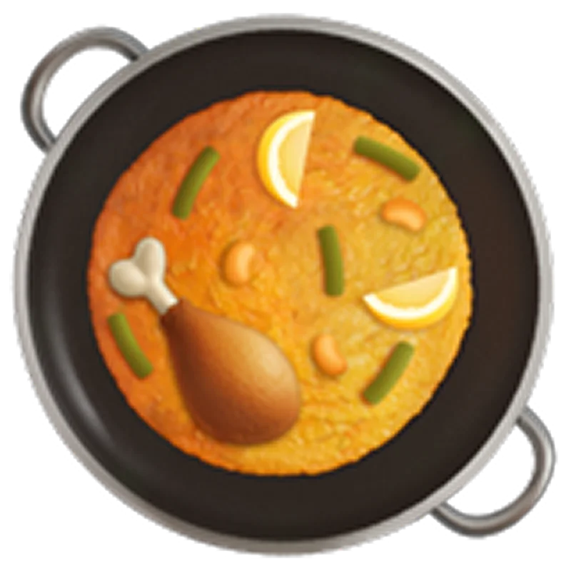 Golden Chicken and Rice in a Skillet Free PNG