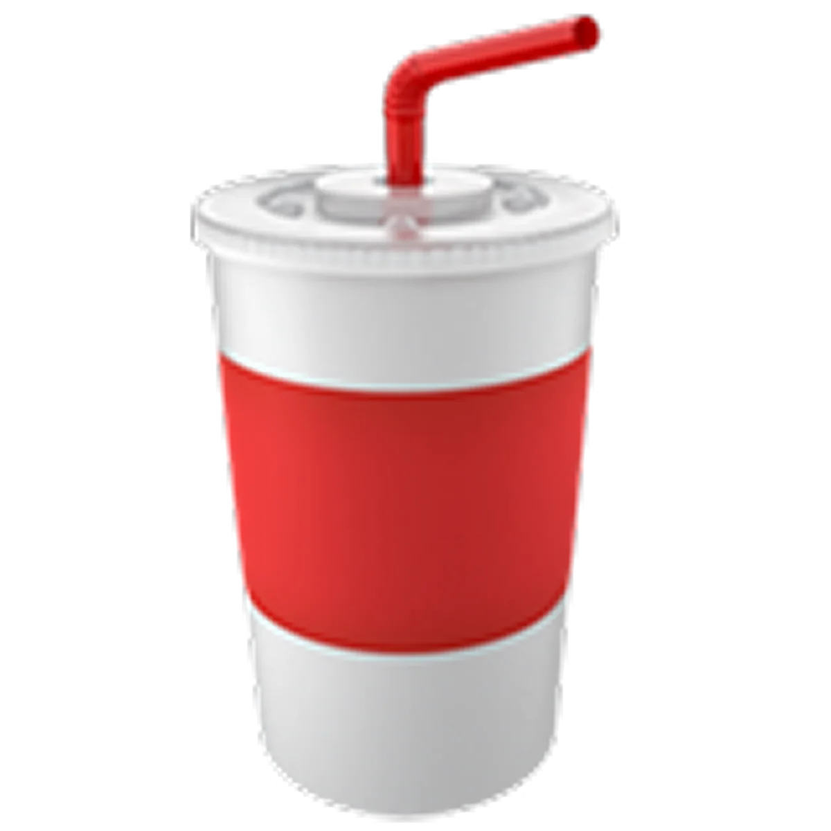 Red and White Takeaway Cup with Bent Straw | Free PNG
