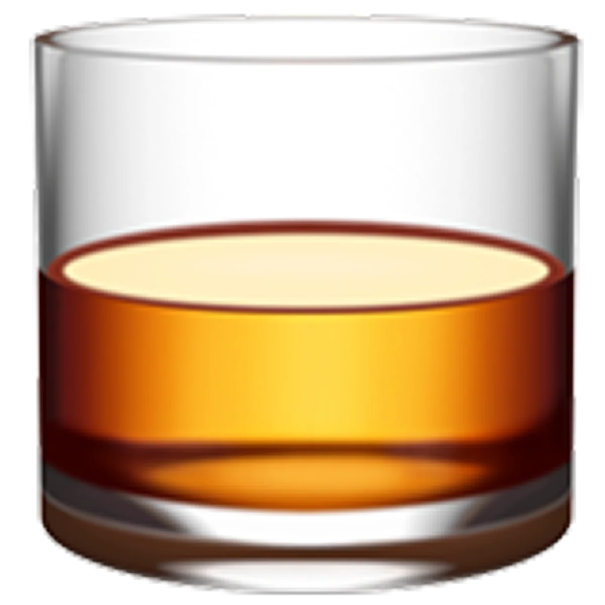 Amber Drink in a Clear Tumbler Free PNG