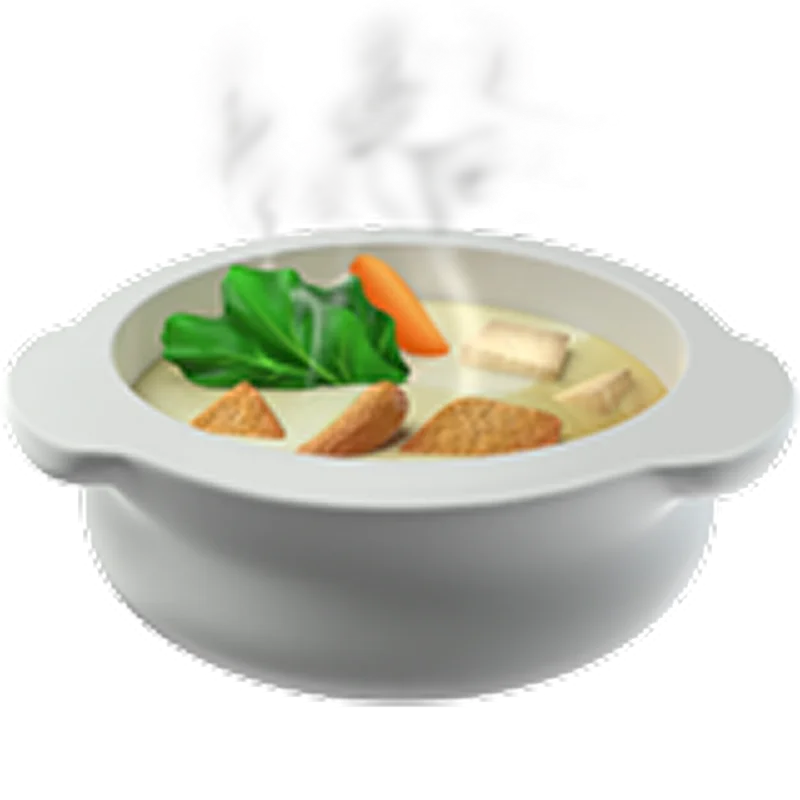 Steaming Bowl of Vegetable Soup Free PNG