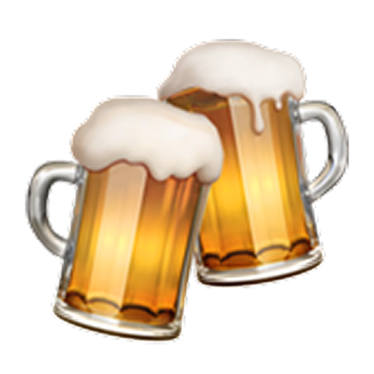 Foaming Beer Mugs Clinking Toast Free PNG