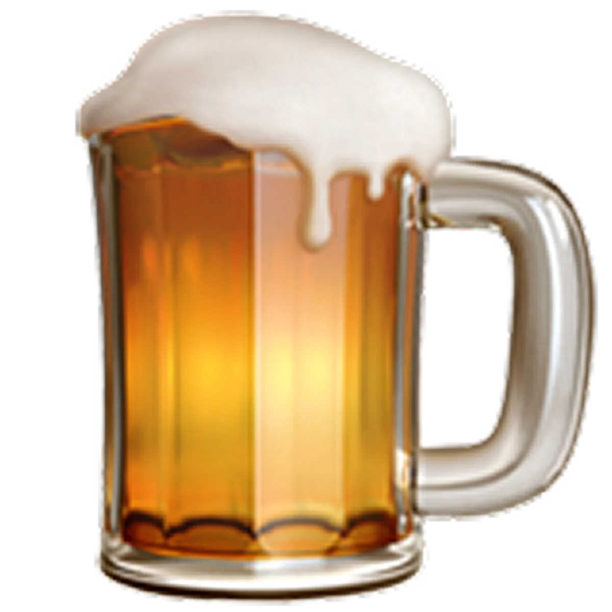 Foamy Amber Beer in a Glass Tankard Free PNG
