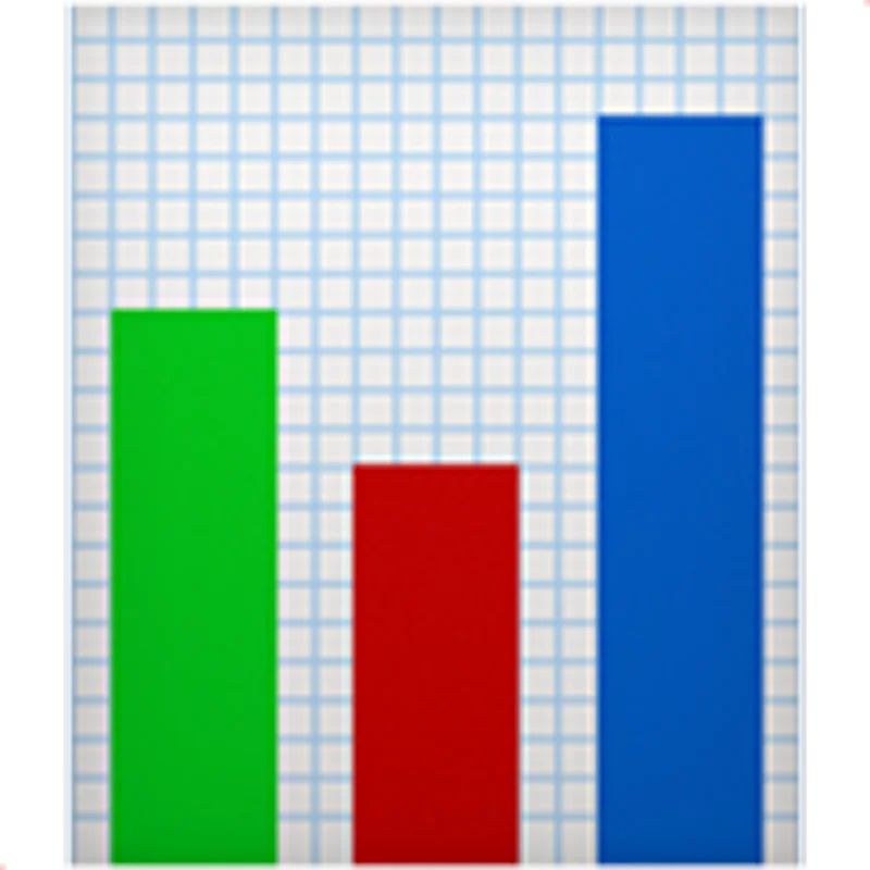 Three-Color Bar Chart on Graph Paper | Free PNG