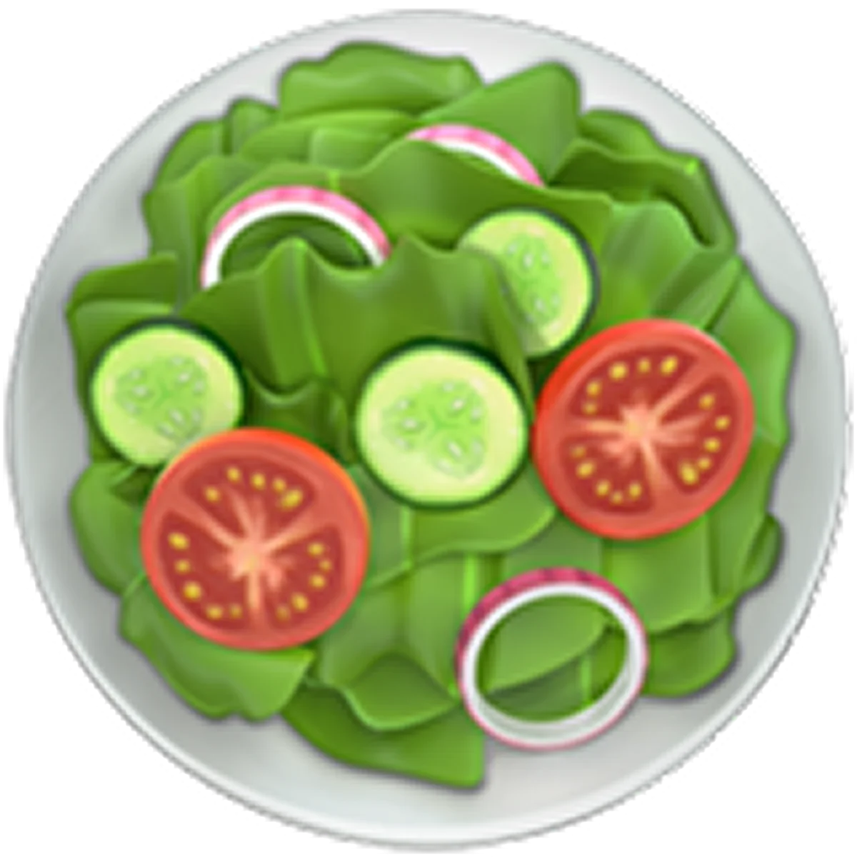 Fresh Green Salad with Tomato and Cucumber | Free PNG