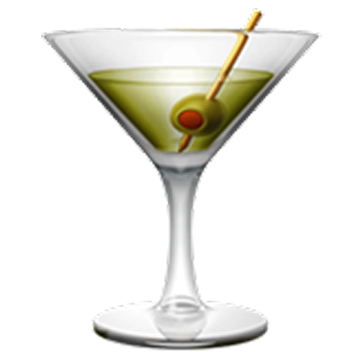 Green Martini Cocktail in a Stemmed Glass Free PNG