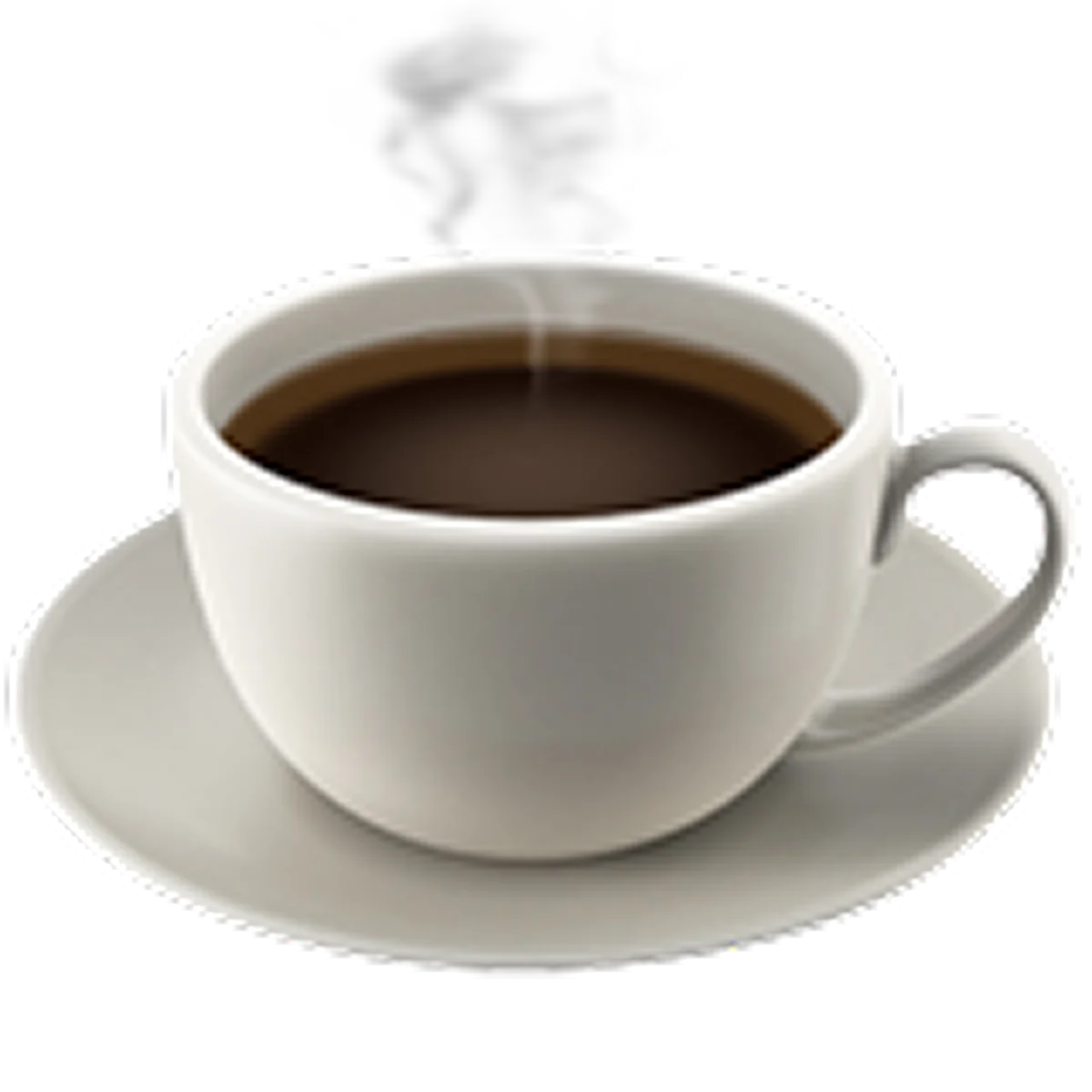 Steaming Coffee Cup and Saucer Free PNG
