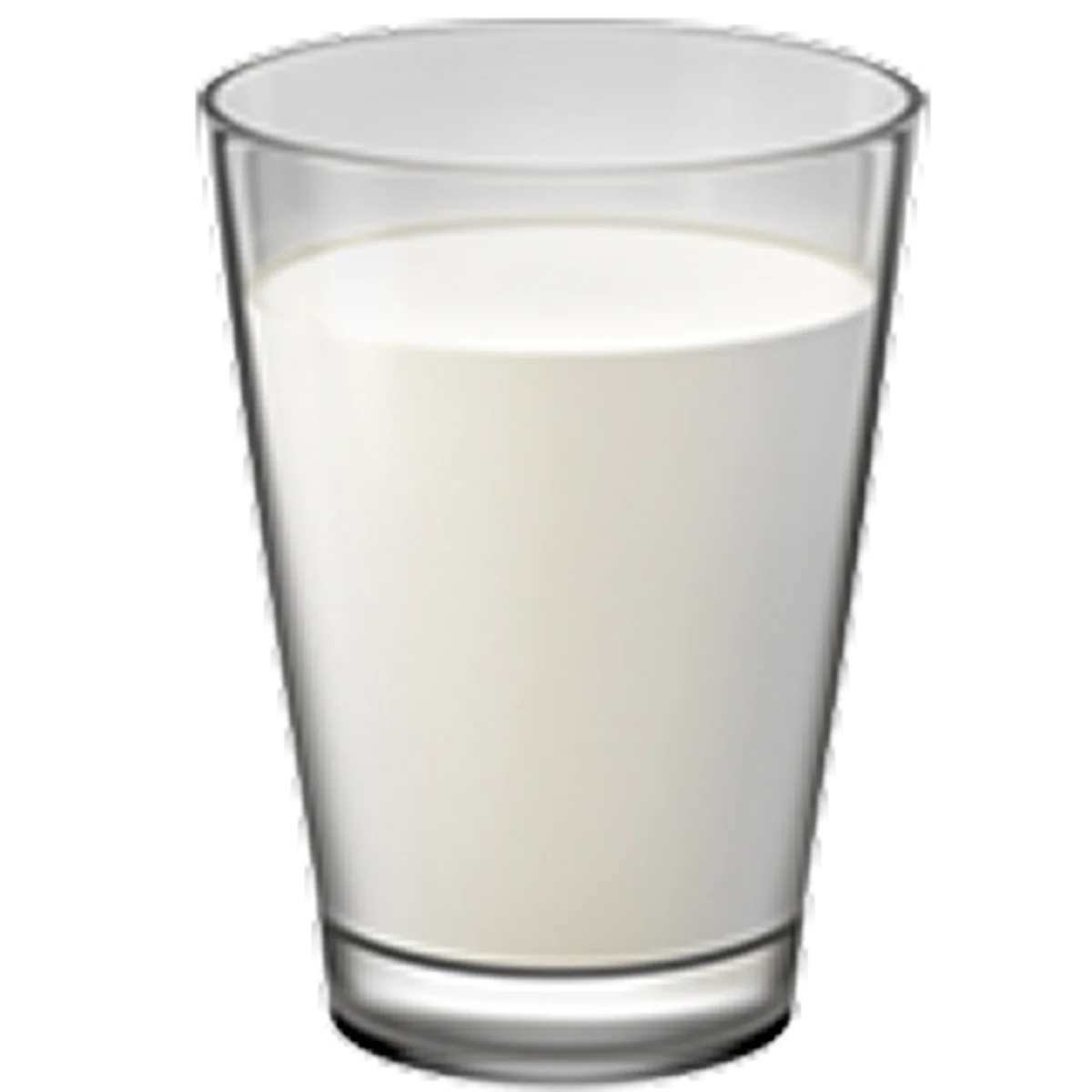 Glass of Milk in a Clear Tumbler - Free PNG
