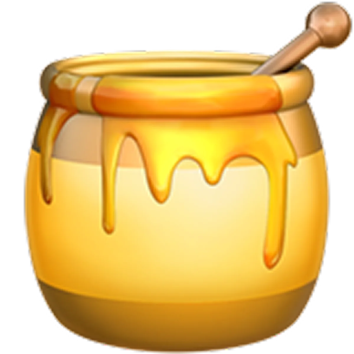Golden Honey Jar with Dipper Free PNG