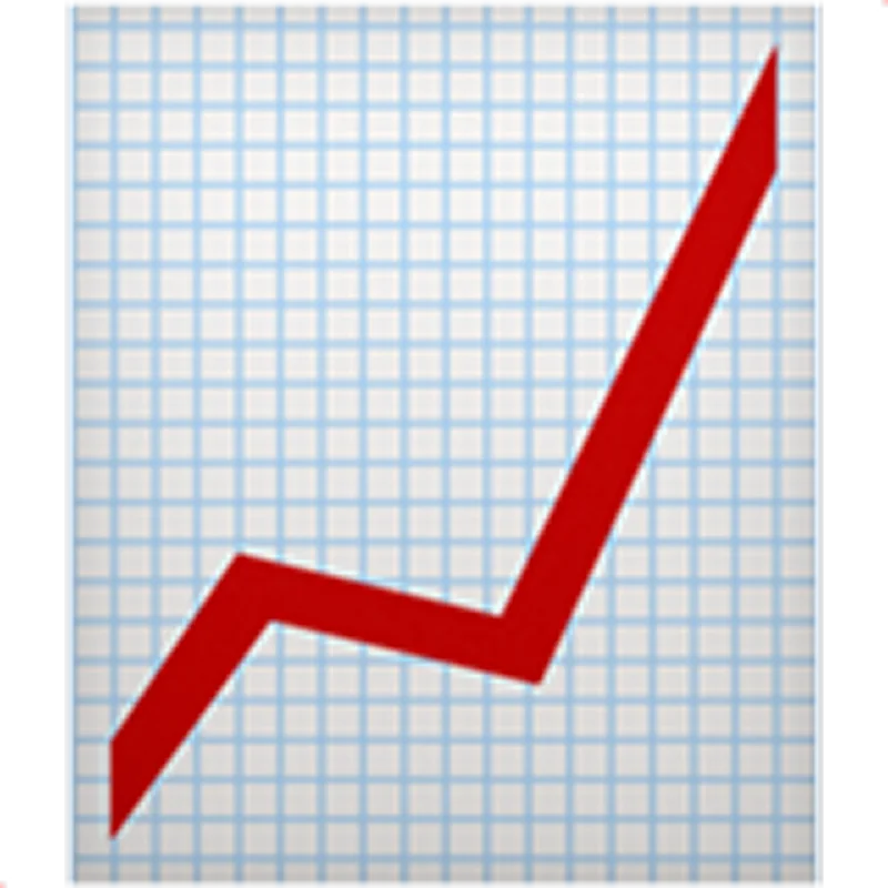 Rising Red Trend Line on Graph Paper Free PNG
