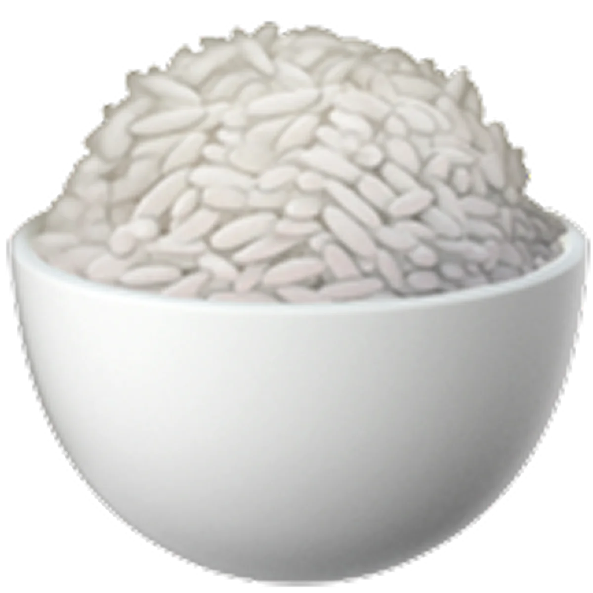Bowl of Uncooked White Rice Free PNG
