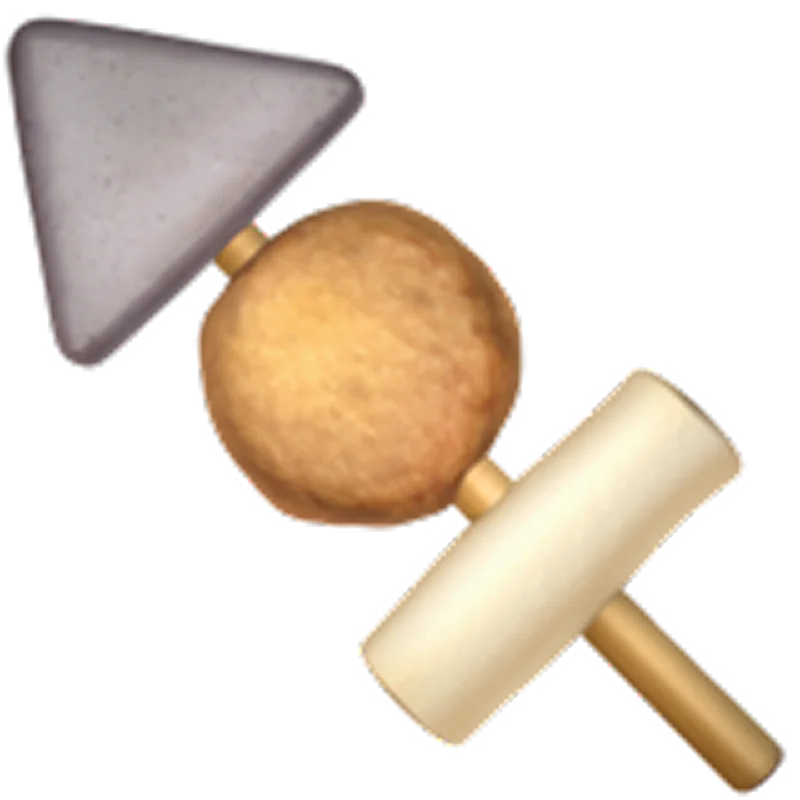 Stylized Rod with Round Center and Shaped Ends Free PNG