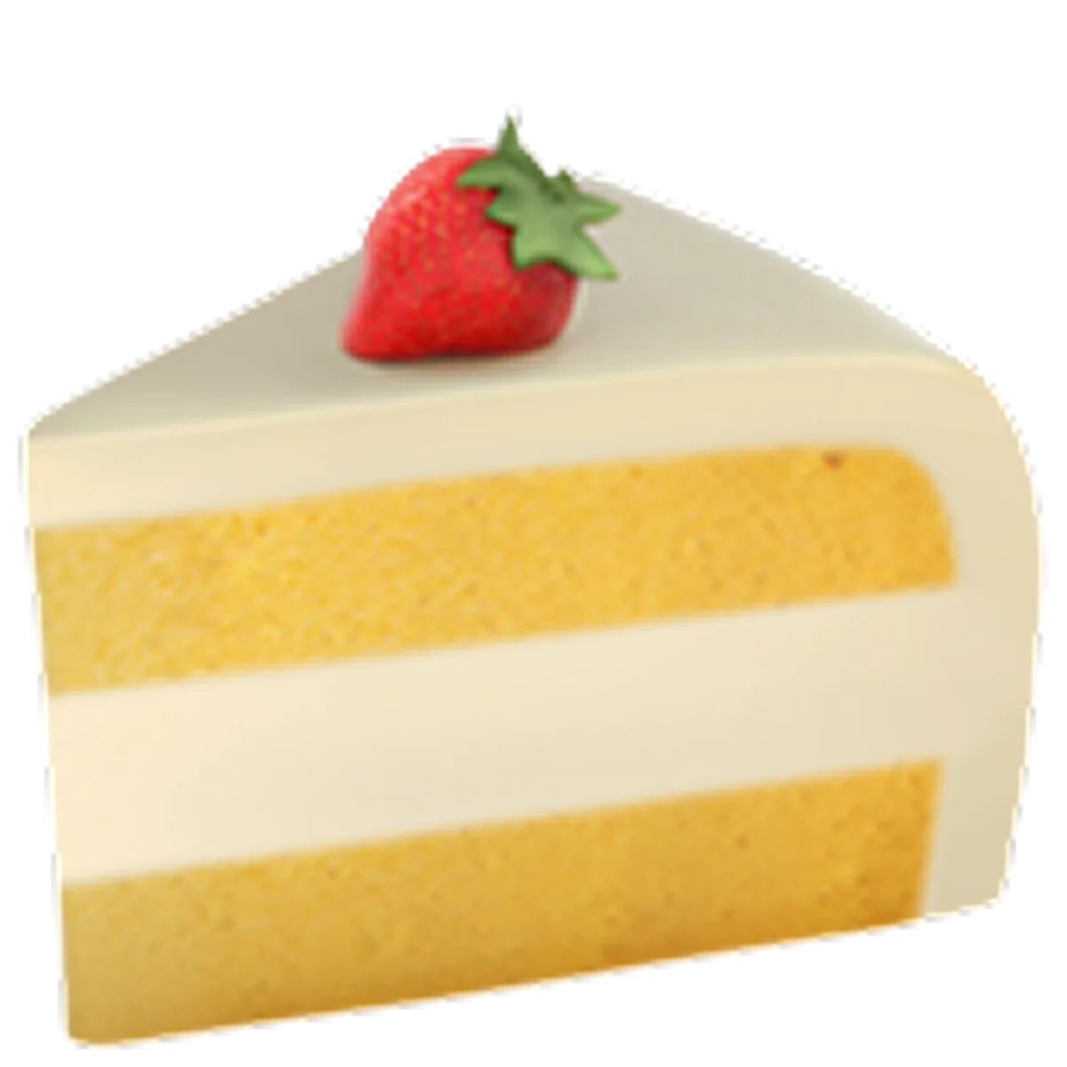 Strawberry-Topped Layer Cake Slice Free PNG