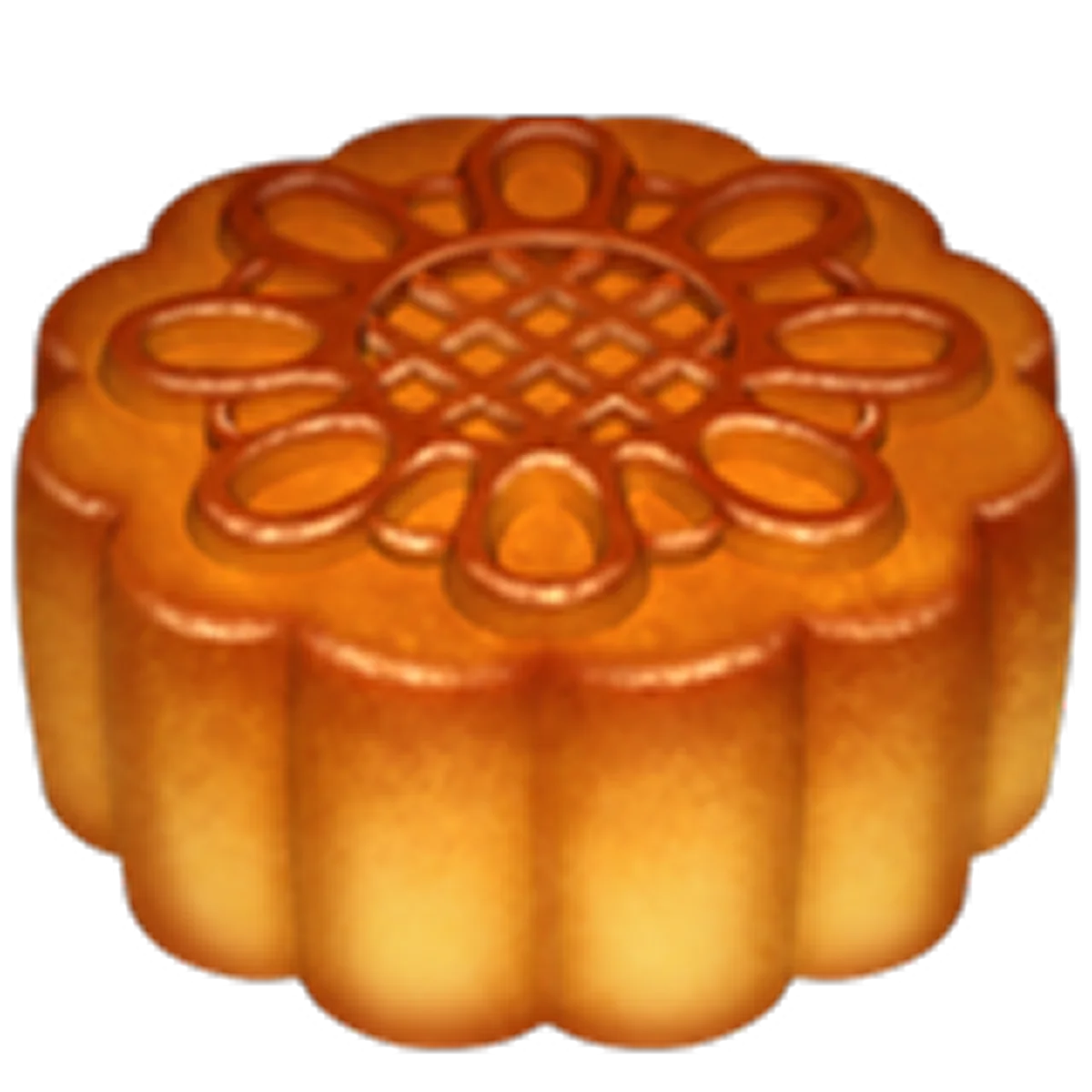 Orange Flower-Shaped Cake with Decorative Top – Free PNG
