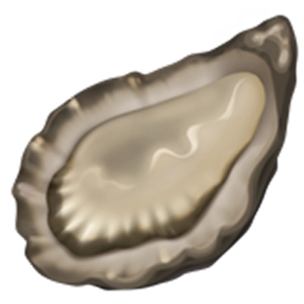 Open Oyster Shell with Pale Flesh - Free PNG