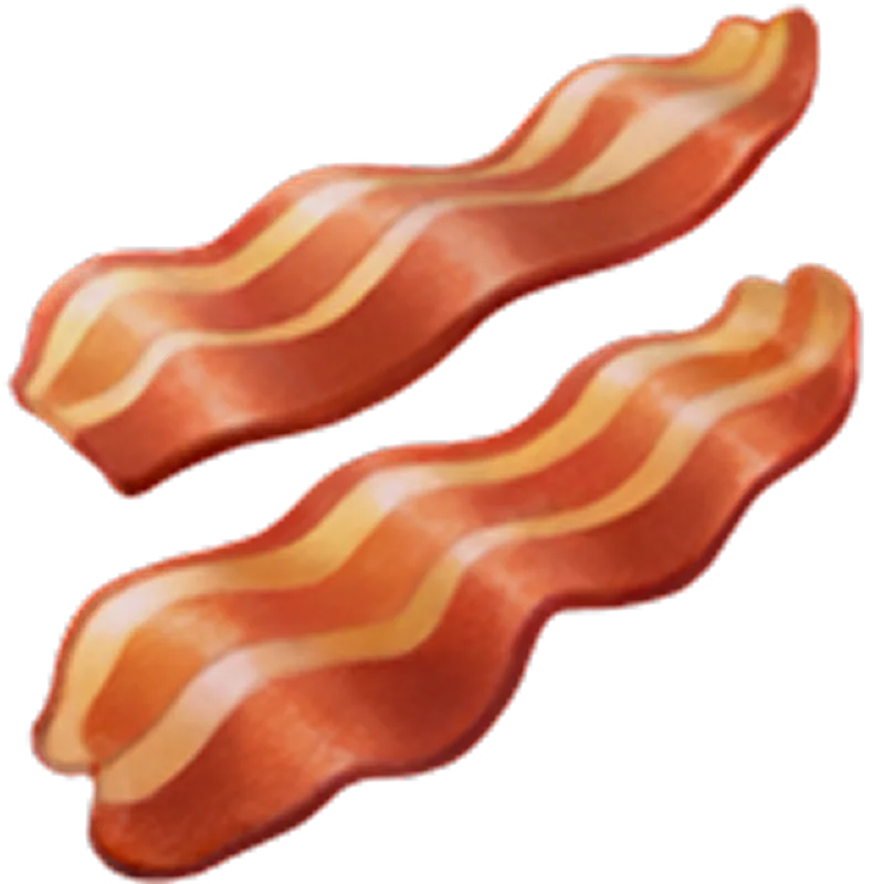 Two Wavy Bacon Strips Free PNG