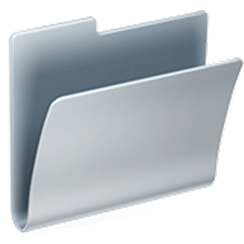 Silver Gray Folder Icon Free PNG