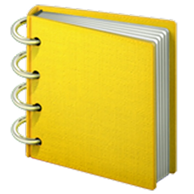 Yellow Spiral-Bound Notebook Icon - Free PNG
