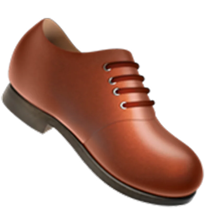 Brown Leather Lace-Up Dress Shoe Free PNG