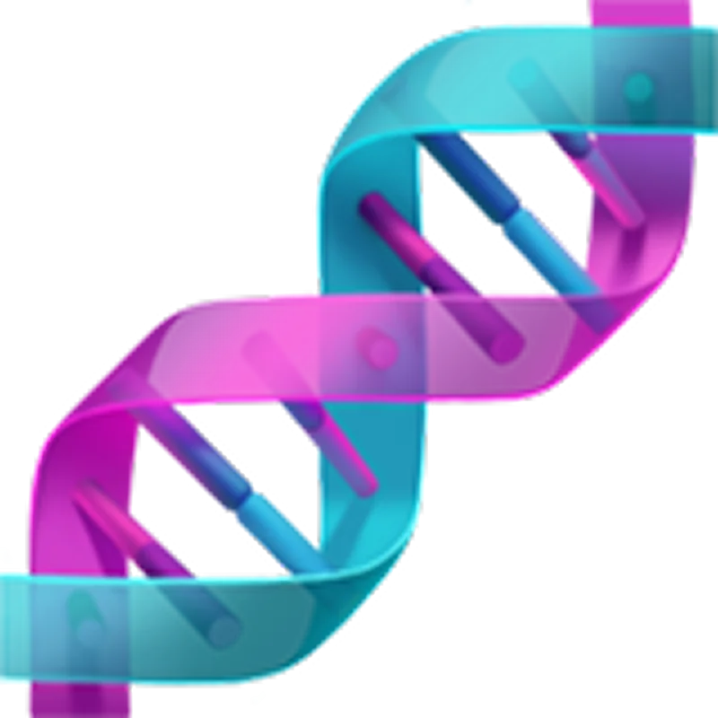 Colorful DNA Double Helix Free PNG