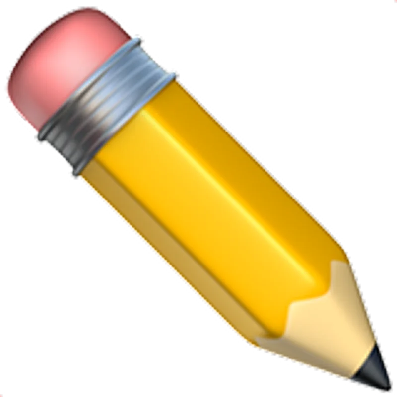 Yellow Pencil with Pink Eraser Free PNG