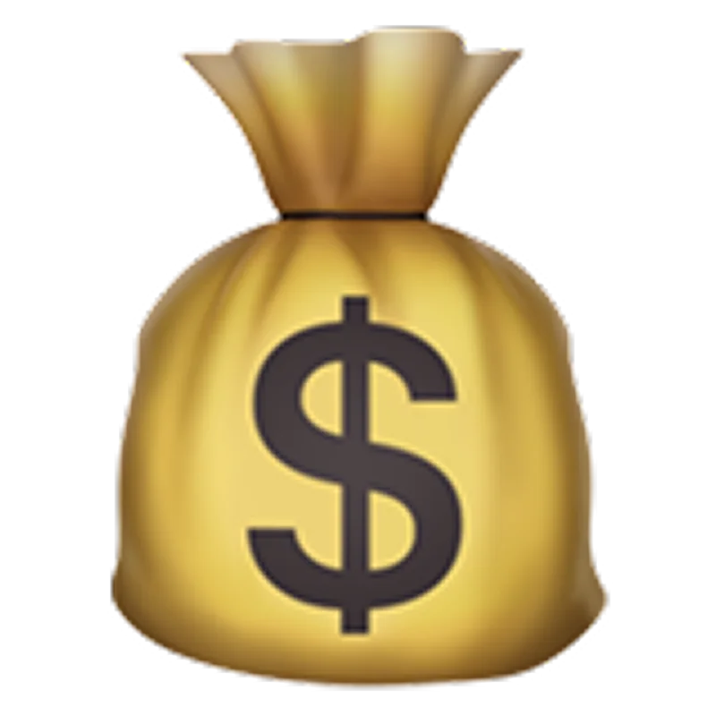 Gold Money Bag with Dollar Sign Free PNG