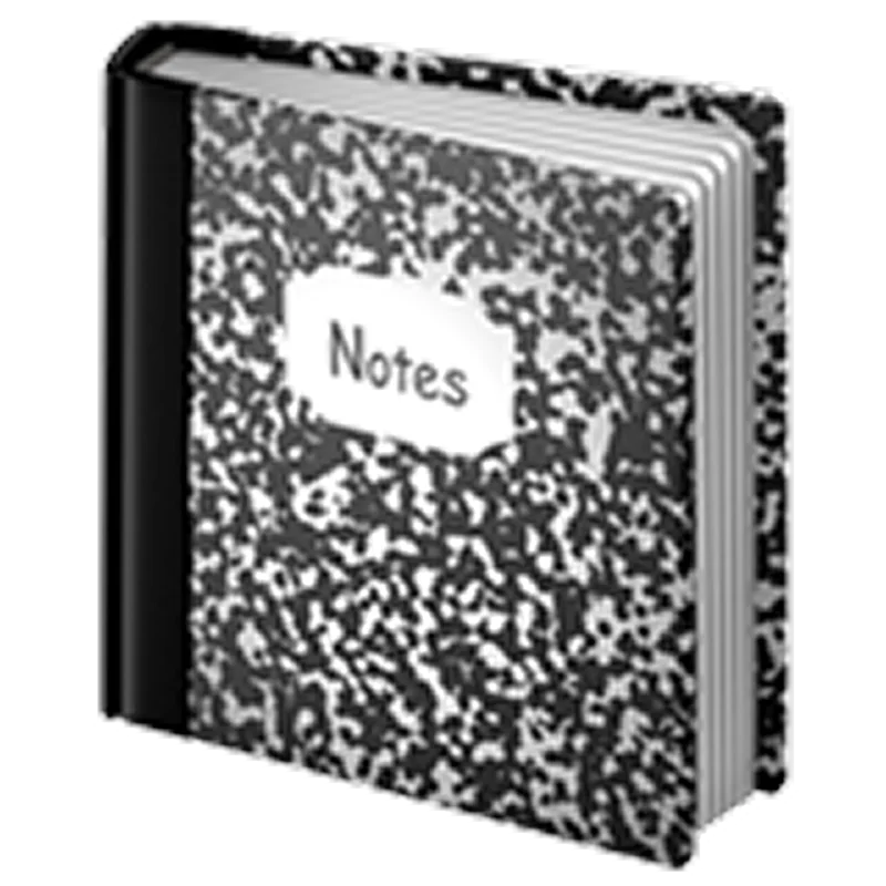 Black-and-White Notes Composition Notebook Free PNG