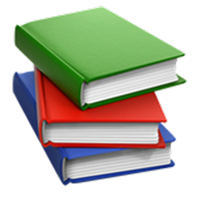 Stack of Green, Red, and Blue Books | Free PNG