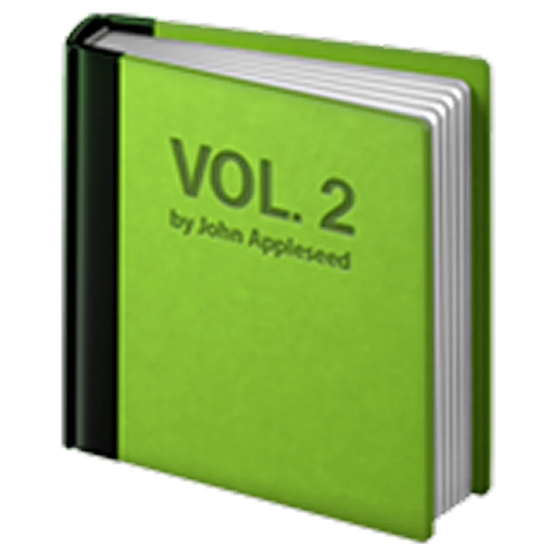 Green Hardback Book, Volume 2 | Free PNG