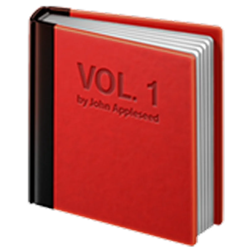 Red Hardcover Book Volume 1 Free PNG