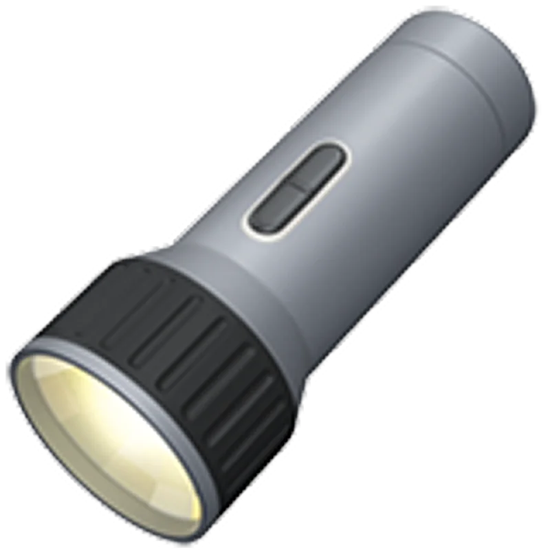 Gray Handheld Flashlight Icon Free PNG