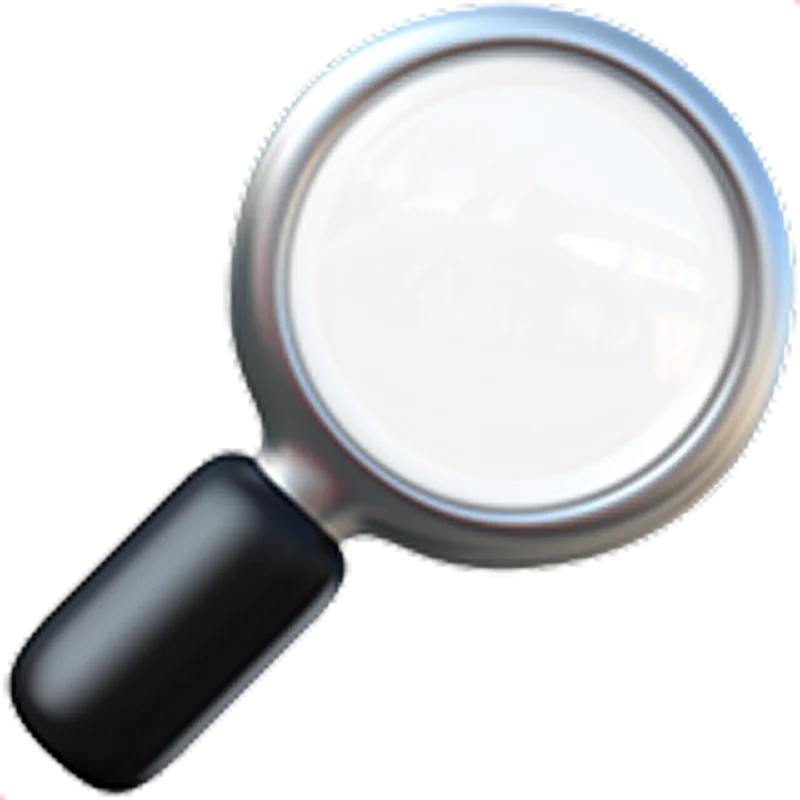 Silver Magnifying Glass Icon Free PNG