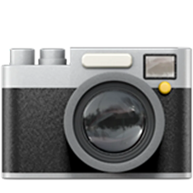 Vintage Silver Camera Icon Free PNG
