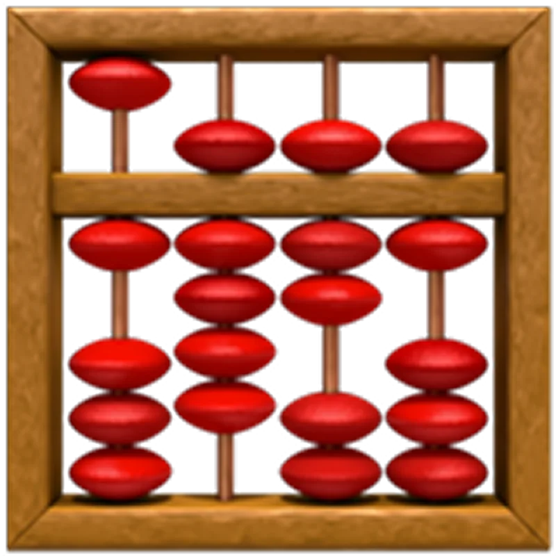 Red Bead Wooden Abacus in a Frame – Free PNG