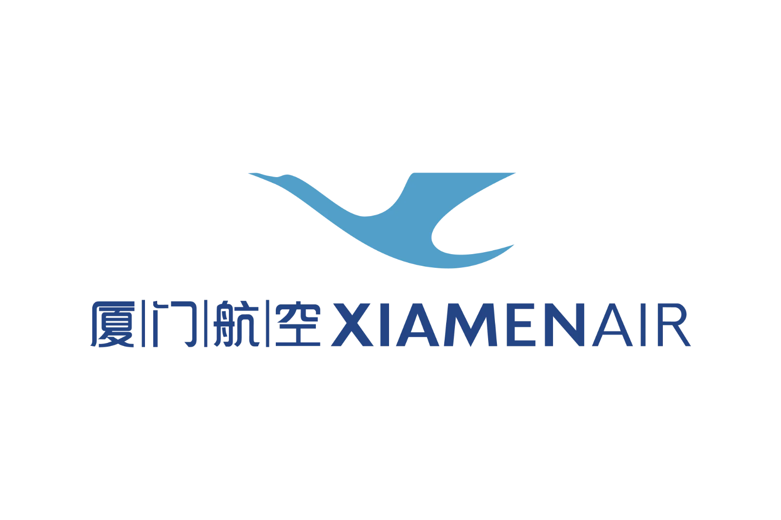 XiamenAir Logo with Blue Bird Emblem | Free PNG