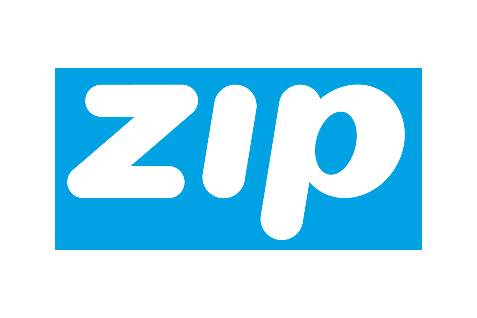 Zip Airline Wordmark on Cyan | Free PNG