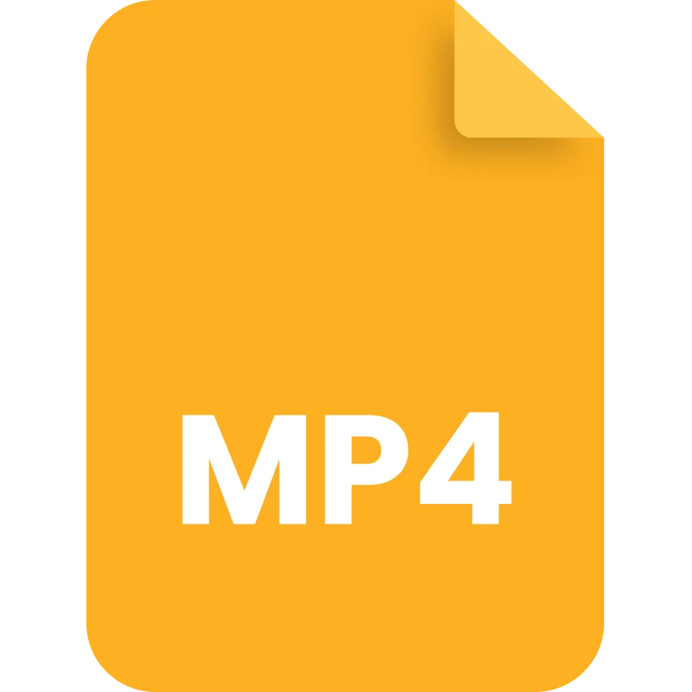 Orange MP4 File Icon Free PNG