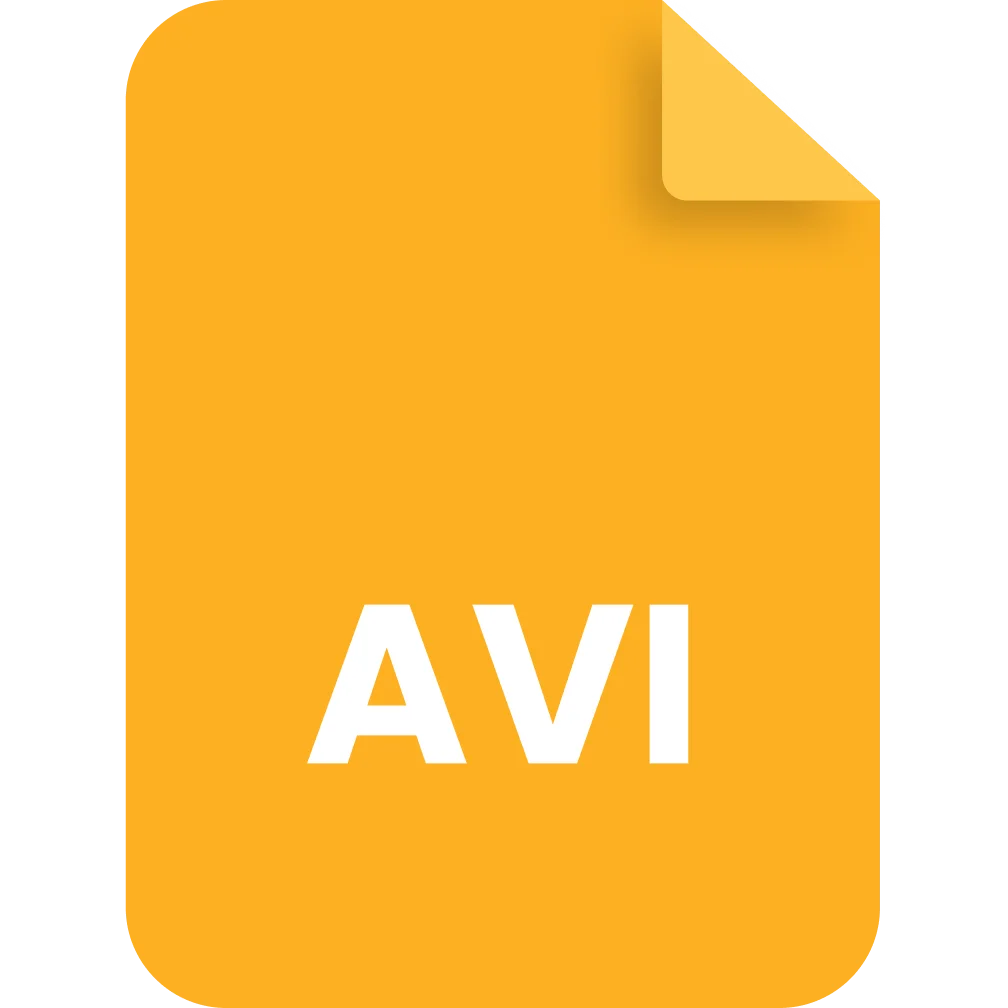 Orange AVI Video File Icon Free PNG