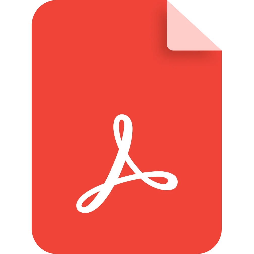 Red PDF Document Icon with Folded Corner | Free PNG