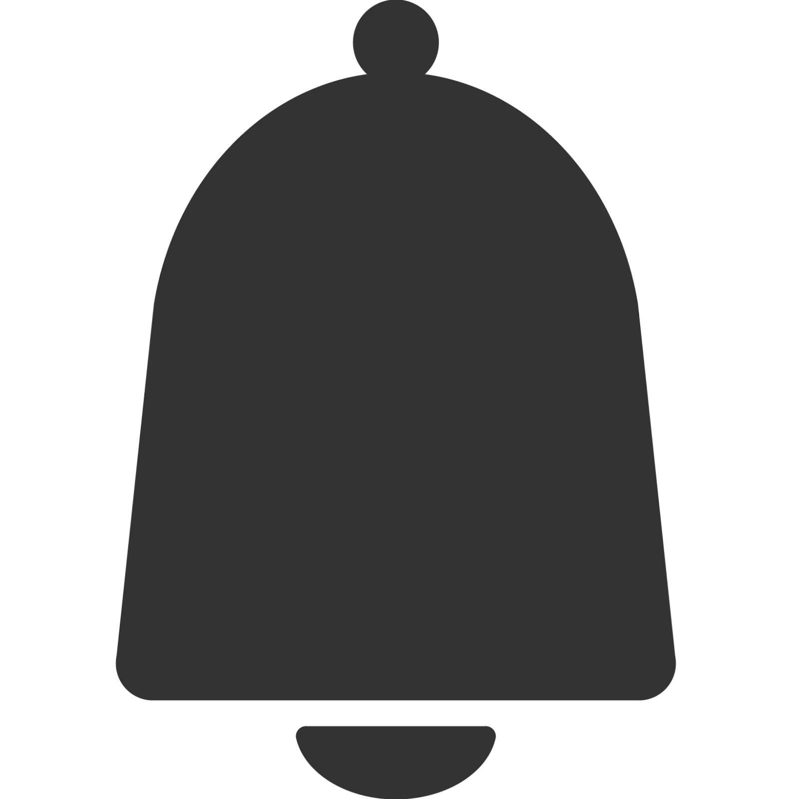 Simple Dark Gray Bell Silhouette Free PNG