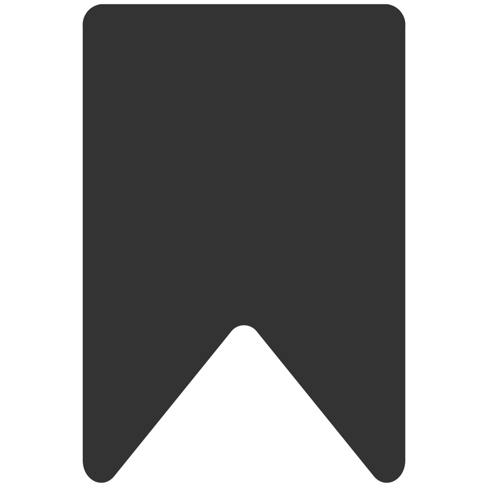 Charcoal Bookmark Icon Free PNG