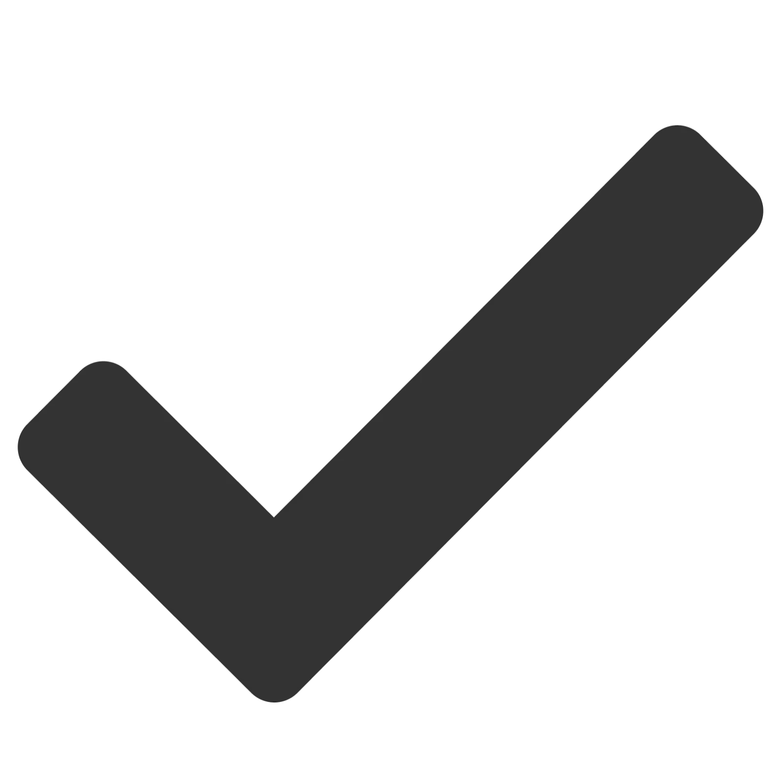 Charcoal Check Mark Icon Free PNG