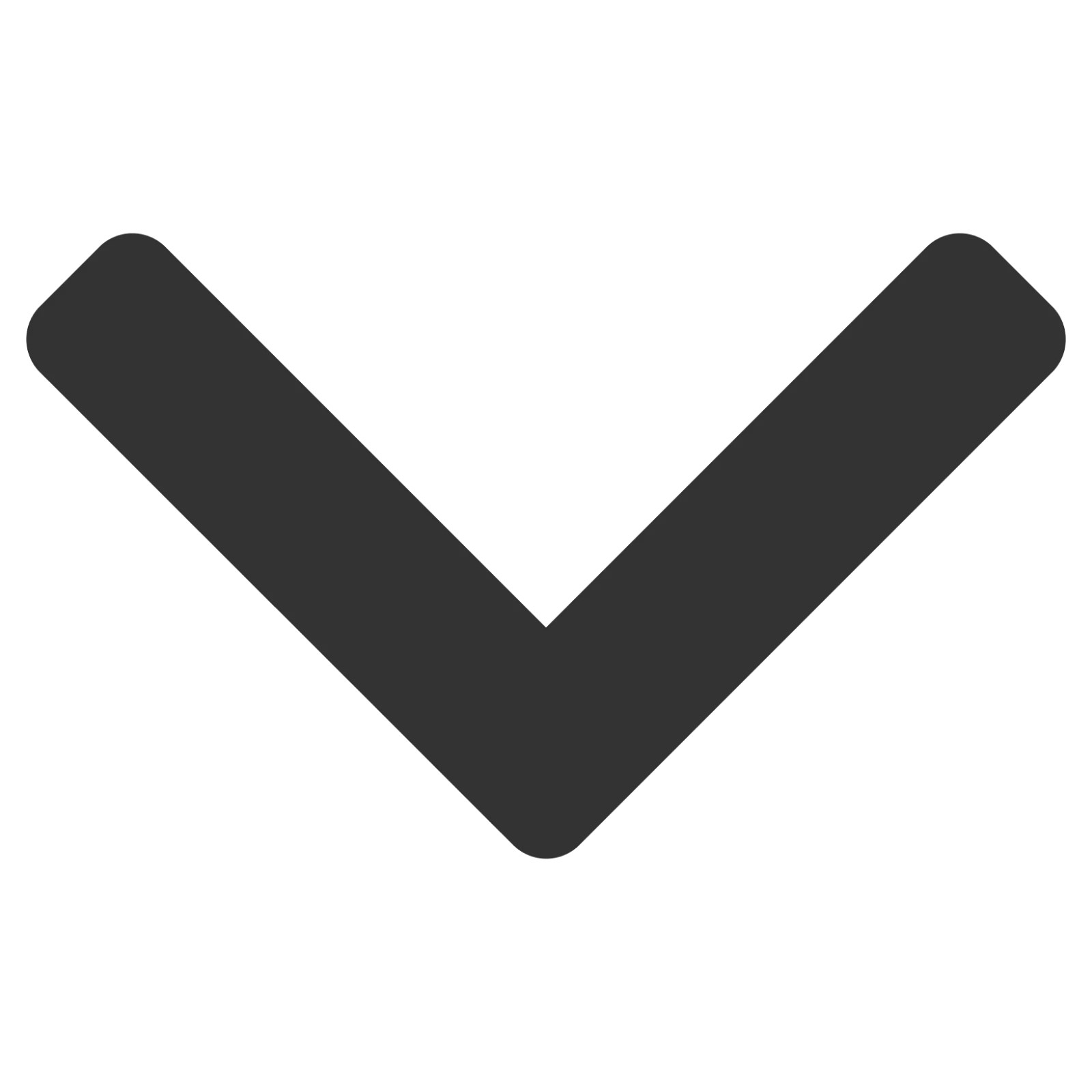 Charcoal Down Chevron Icon Free PNG