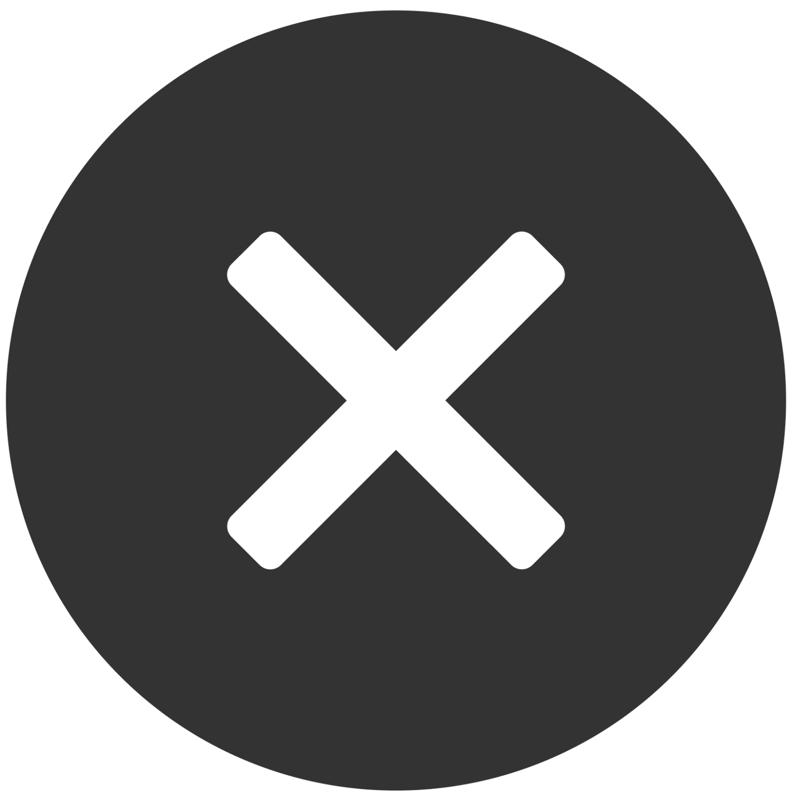 Dark Circle with X Icon Free PNG