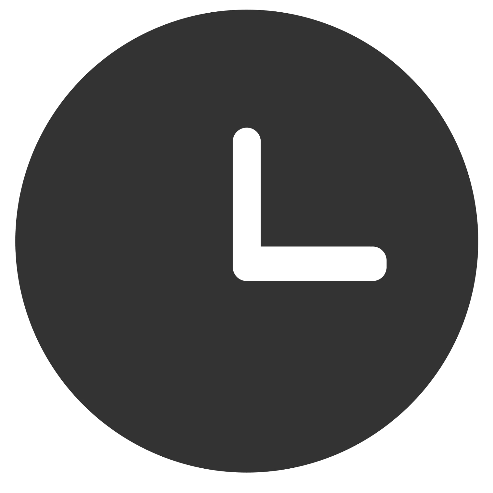 Minimal Round Clock Icon Free PNG