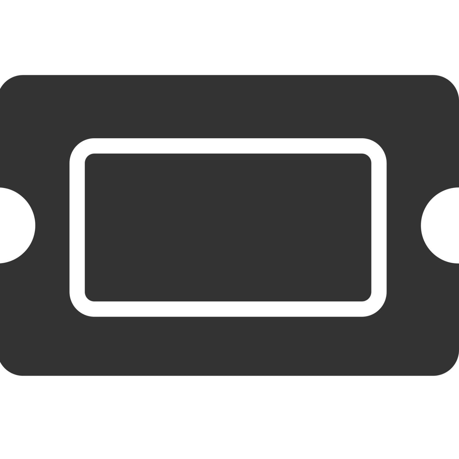 Blank Dark Gray Coupon Ticket Icon Free PNG