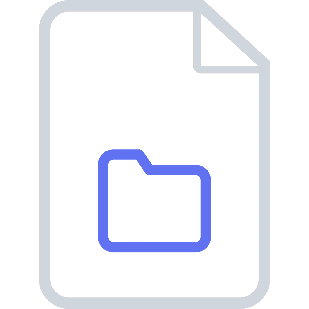 Document with Folder Outline Icon Free PNG